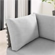 Modway Harmony Fabric Basket Weave Patio Corner Chair in Tan/Gray