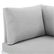 Modway Harmony Fabric All Mesh Patio Corner Chair in White/Gray