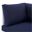 Modway Harmony Fabric All Mesh Patio Corner Chair in White/Navy