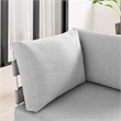 Modway Harmony Aluminum and Fabric Patio Corner Chair in Gray
