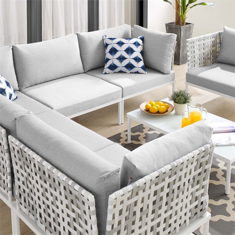 Harmony rattan corner online sofa