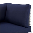 Modway Harmony Modern Fabric & Aluminum Basket Weave Patio Sofa in Taupe/Navy