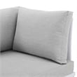 Modway Harmony Modern Fabric & Aluminum Patio Sofa in White and Gray