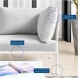 Modway Harmony Modern Fabric & Aluminum Patio Sofa in White and Gray