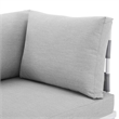 Modway Harmony Modern Fabric & Aluminum Patio Sofa in Gray Finish