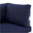 Modway Harmony Modern Fabric & Aluminum Patio Sofa in Navy and Gray