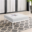 Modway Harmony Modern Fabric Outdoor Patio Ottoman in Gray Finish