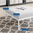 Modway Harmony Modern Fabric Outdoor Patio Ottoman in Gray Finish