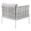 Modway Harmony 3-Piece Fabric Basket Weave Patio Seating Set in Taupe/Gray