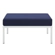 Modway Harmony Modern Fabric Outdoor Patio Ottoman in Navy Finish