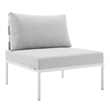 Modway Harmony 4-Piece Aluminum & Fabric Patio Seating Set in Gray