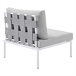 Modway Harmony 4-Piece Aluminum & Fabric Patio Seating Set in Gray