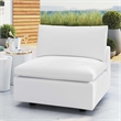 Modway Commix Modern Fabric Outdoor Patio Armless Chair in White