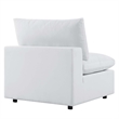 Modway Commix Modern Fabric Outdoor Patio Armless Chair in White