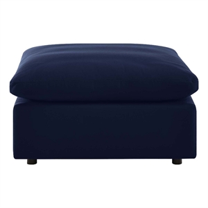 modway commix contemporary fabric patio ottoman in navy finish
