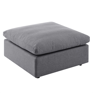 modway commix modern fabric outdoor patio ottoman in gray finish
