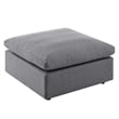 Modway Commix Modern Fabric Outdoor Patio Ottoman in Gray Finish