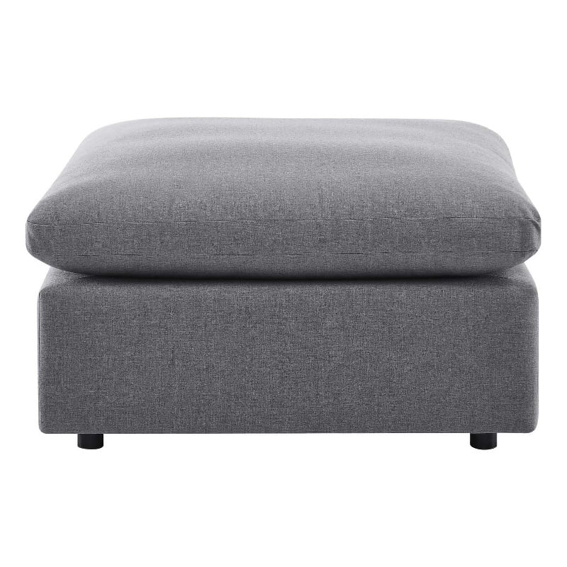 Modway Commix Modern Fabric Outdoor Patio Ottoman in Gray Finish
