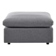 Modway Commix Modern Fabric Outdoor Patio Ottoman in Gray Finish