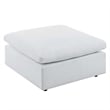 Modway Commix Modern Fabric Outdoor Patio Ottoman in White Finish