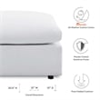 Modway Commix Modern Fabric Outdoor Patio Ottoman in White Finish
