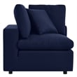 Modway Commix Modern Fabric Outdoor Patio Corner Chair in Navy
