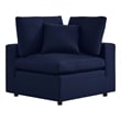 Modway Commix Modern Fabric Outdoor Patio Corner Chair in Navy