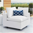 Modway Commix Modern Fabric Outdoor Patio Corner Chair in White