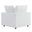 Modway Commix Modern Fabric Outdoor Patio Corner Chair in White