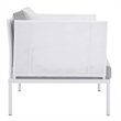 Modway Harmony 5-Piece Fabric & Aluminum Patio Furniture Set in White/Gray