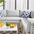 Modway Harmony 6-Piece Fabric Basket Weave Patio Sofa Set in Taupe/Gray