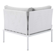 Modway Harmony 6-Piece Fabric Patio Sectional Sofa Set in White/Gray
