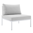 Modway Harmony 6-Piece Fabric Patio Sectional Sofa Set in White/Gray