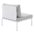 Modway Harmony 6-Piece Fabric Patio Sectional Sofa Set in White/Gray