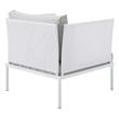 Modway Harmony Modern Fabric & Aluminum Patio Armchair in White/Gray