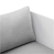Modway Harmony Modern Fabric & Aluminum Patio Armchair in White/Gray