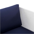 Modway Harmony Modern Fabric & Aluminum Patio Armchair in White/Navy