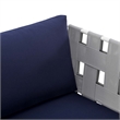 Modway Harmony Modern Fabric & Aluminum Patio Armchair in Navy/Gray