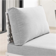 Modway Harmony Fabric Basket Weave Patio Armless Chair in Taupe/Gray
