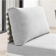 Modway Harmony Fabric Basket Weave Patio Armless Chair in Tan/Gray