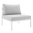 Modway Harmony 6-Piece Aluminum and Fabric Patio Sectional Sofa Set in Gray