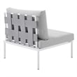 Modway Harmony 6-Piece Aluminum and Fabric Patio Sectional Sofa Set in Gray