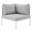 Modway Harmony 6-Piece Fabric Basket Weave Patio Seating Set in Taupe/Gray