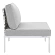 Modway Harmony 6-Piece Fabric Basket Weave Patio Seating Set in Taupe/Gray