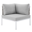 Modway Harmony 6-Piece Fabric Basket Weave Patio Seating Set in Tan/Gray