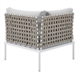 Modway Harmony 6-Piece Fabric Basket Weave Patio Seating Set in Tan/Gray