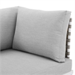 Modway Harmony Fabric & Aluminum Basket Weave Patio Loveseat in Tan/Gray
