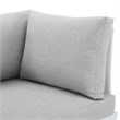 Modway Harmony Modern Fabric & Aluminum Patio Loveseat in White/Gray