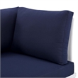Modway Harmony Modern Fabric & Aluminum Patio Loveseat in White/Navy