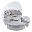 Modway Scottsdale Fabric Canopy Patio Daybed in Light Gray/Pebble Gray